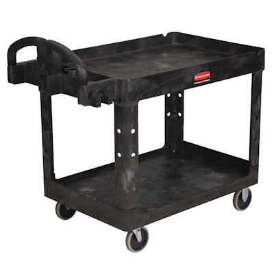 Rubbermaid 4546-00 Heavy Duty Utility Cart - 24" x 46" - 2 Shelf Cart
