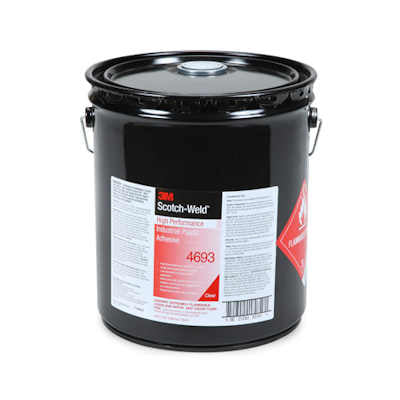 3M Scotch-Weld Industrial Plastic Adhesive 4693 Light Amber - 5 Gallon