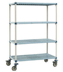 MetroMax Q Stem Caster Cart - 4-shelf - 18" x 60" x 69"H