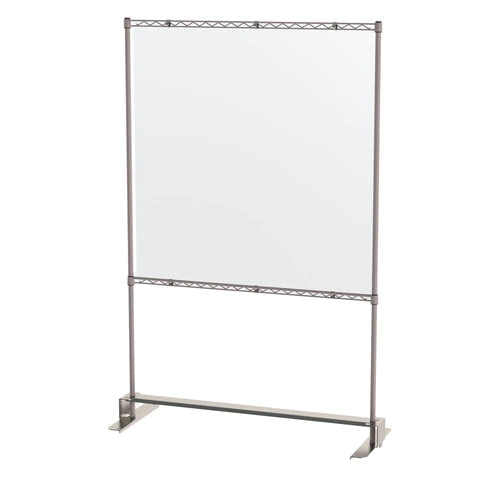Metro Slim Shield Stand 18" x 48" x 74"H with clear panel