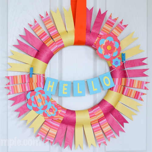How to make a beautiful Patterned Paper Wreath