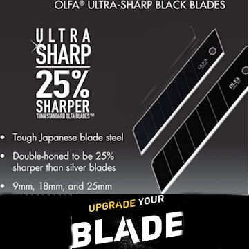 Shop for Olfa Ultra-Sharp Black Blades, 25% sharper - Buy Direct and ...