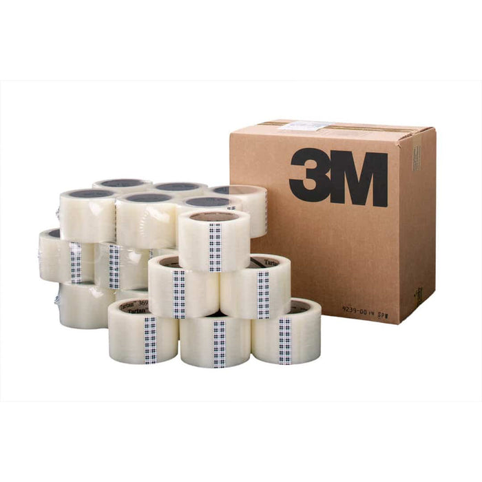 3M Tartan 369 Packaging Tape - Clear - 3" - 72mm x 100M - Case of 24 rolls
