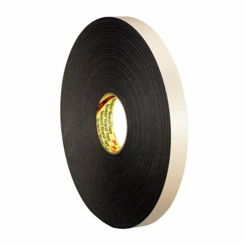 3M 4496B Double Coated Polyethylene Foam Tape Black, 1 in x 36 yd