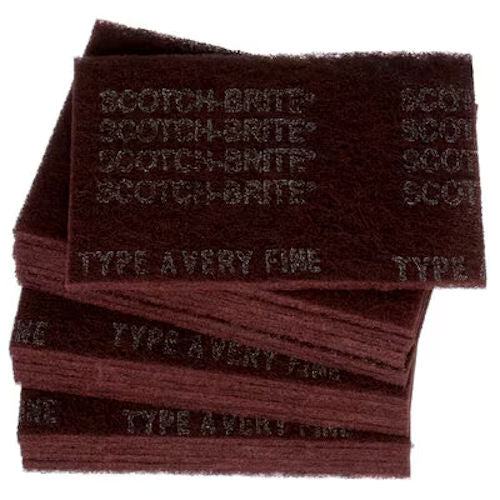 3M Scotch-Brite™ General Purpose Hand Pad 7447, Maroon, 9 in x 6 in – 20 Pads/Box, 3 Boxes/Case