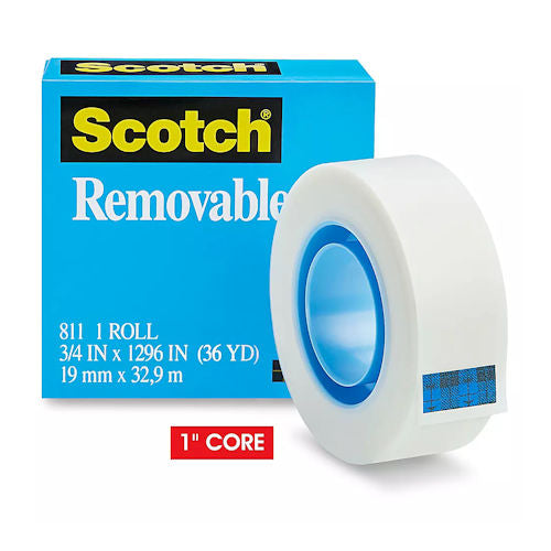 3M Scotch Removable Magic 811 Tape 3 4 X 36yds National Hardware 3m-scotch-removable-magic-811-tape-3-4-x-36yds-national-hardware