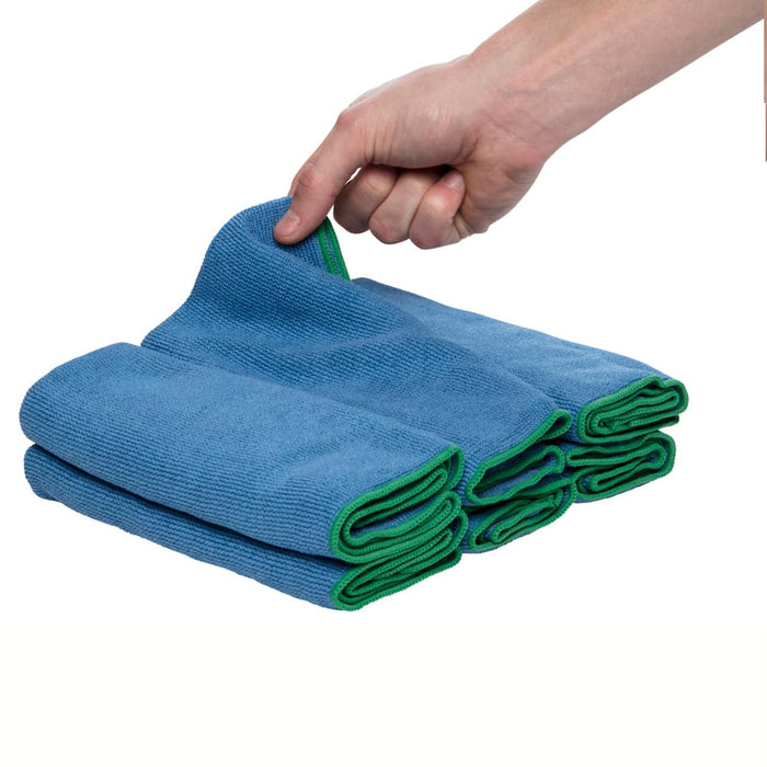 Wypall 83620 Microfiber Cloths with MicroBan - 15.75" x 15.75" -  Blue - Sold as a case