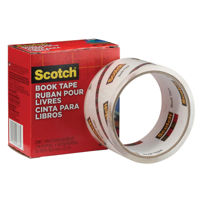 3M Scotch 845 Book Tape transparent polypropylene 2 inch x 15 yard roll
