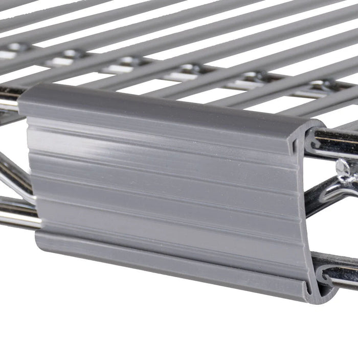 Metro gray shelf label holder