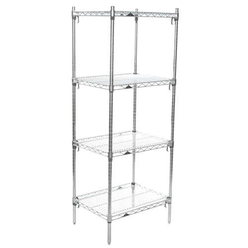 Metro A516C Super Adjustable Super Erecta Chrome Wire Shelving Unit - 4 shelves - 24" x 24" x 63"H