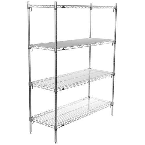 Metro A356C Super Adjustable Super Erecta Chrome Wire Shelving Unit - 4 shelves - 18" x 48" x 63"H