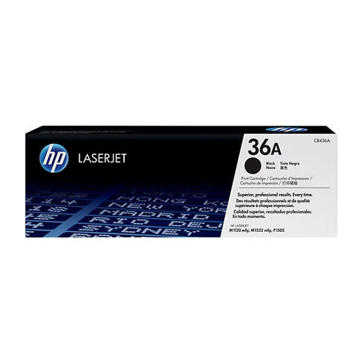 HP 36A Black Original LaserJet Toner Cartridge | CB436A