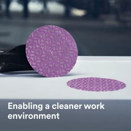 Close-up of 3M 710W mesh backing for superior dust extraction