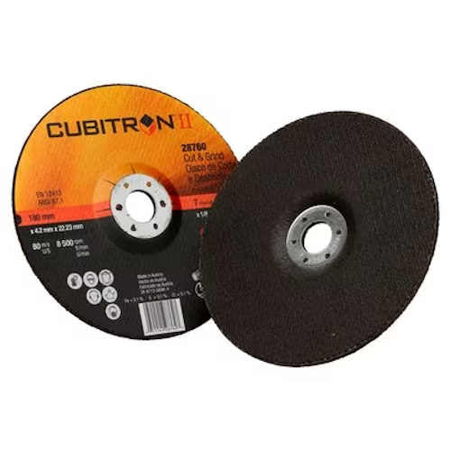 3M Cubitron II Cut and Grind Wheel, 28760, T27, black, 7 in x 1/8 in x 7/8 in