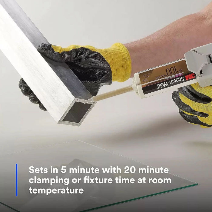 Applying 3M Scotch-Weld DP110 Transparent Epoxy on metal and glass surfaces