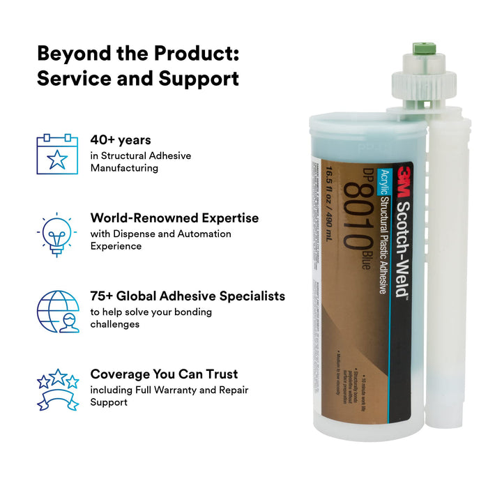 3M DP8010 490ml blue structural plastic adhesive cartridge