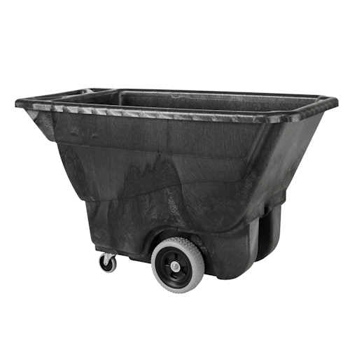 Rubbermaid FG9T1300 BLA 1/2 cu yd Trash Cart w/ 450 lb Capacity, Black