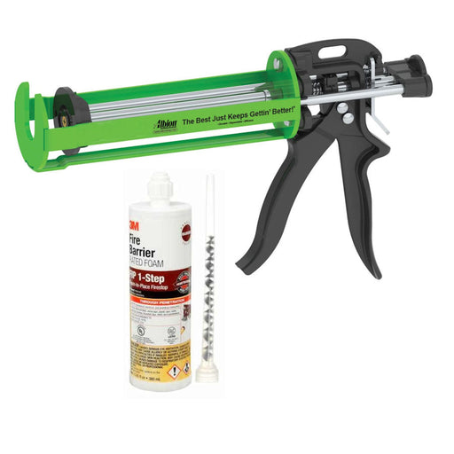 3M Fire Barrier FIP 1-Step Firestop Foam 12.85oz & Manual Dispenser Bundle