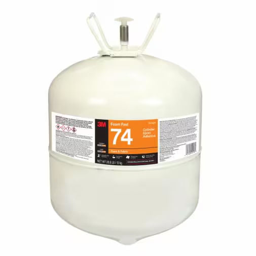 3M Foam Fast 74 Cylinder Spray Adhesive, Orange – Industrial Foam & Fabric Adhesive – 28.8 lb Cylinder