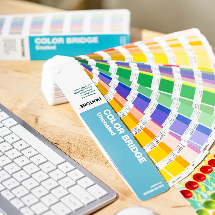 Pantone GP6102C PMS spot colors compared with CMYK equivalents