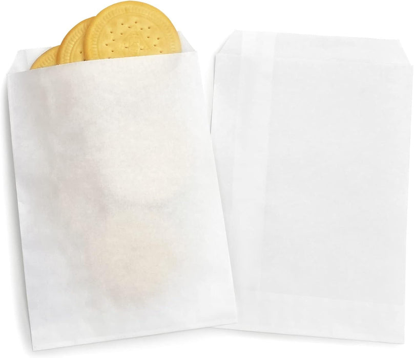 Glassine Waxed Paper Bag, Flat Glassine Lined Paper Gourmet Bags 5x7, (1000)