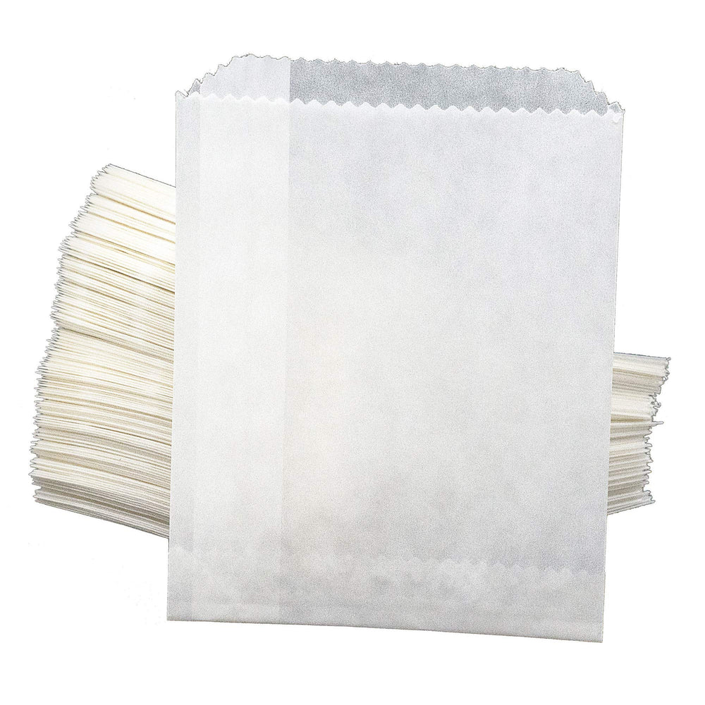 Glassine Waxed Paper Bag, Flat Glassine Lined Paper Bags 9x12, (1000)