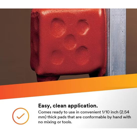 3M Fire Barrier Moldable Putty Pad MPP+  – easy and clean application