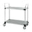 Metro MW108 2-Shelf Solid Stainless Steel Utility Cart 24" x 36"