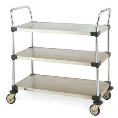 Cart; Cleanroom, Utility Stainless Steel, 24" W x 36"L x 38"H, MW Series 200 InterMetro