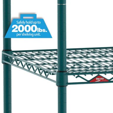 Metro MetroSeal 3 Super Erecta Wire Shelving Unit 24" x 54" x 74"H - 4 Shelf Commercial Storage Rack