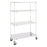 Metro N356BC Super Erecta 4-shelf chrome wire shelving cart with casters