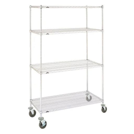 Metro N356BC Super Erecta 4-shelf chrome wire shelving cart with casters