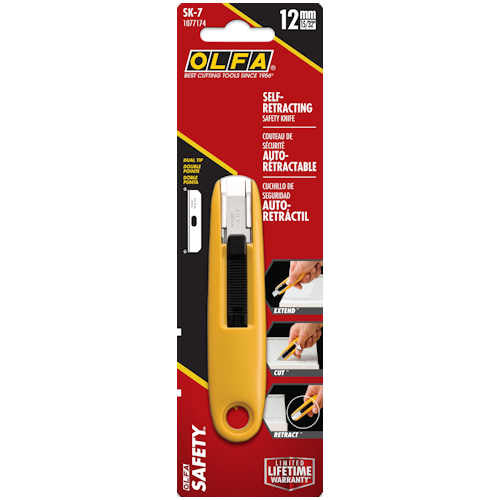 Olfa 1077174 SK-7 Compact Self-Retracting Safety Knife