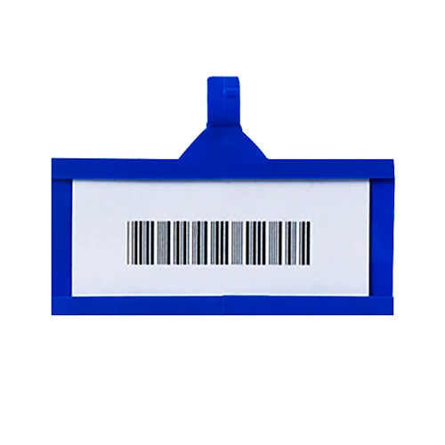 Metro QB03LHBL qwikSIGHT 3" x 1 1/4" Blue Label Holder - 50/Pack