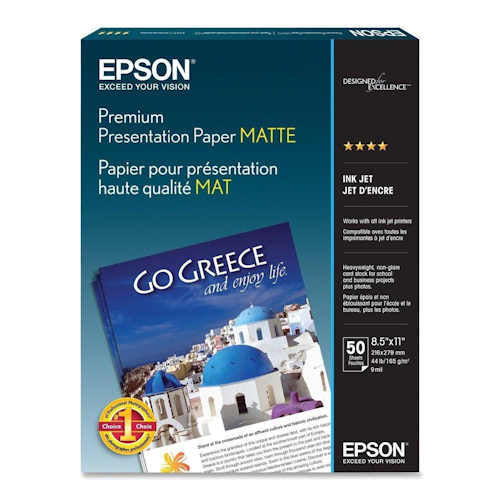 Epson S041257 Matte Paper Heavyweight - 8.5" x 11" - 50 Sheets