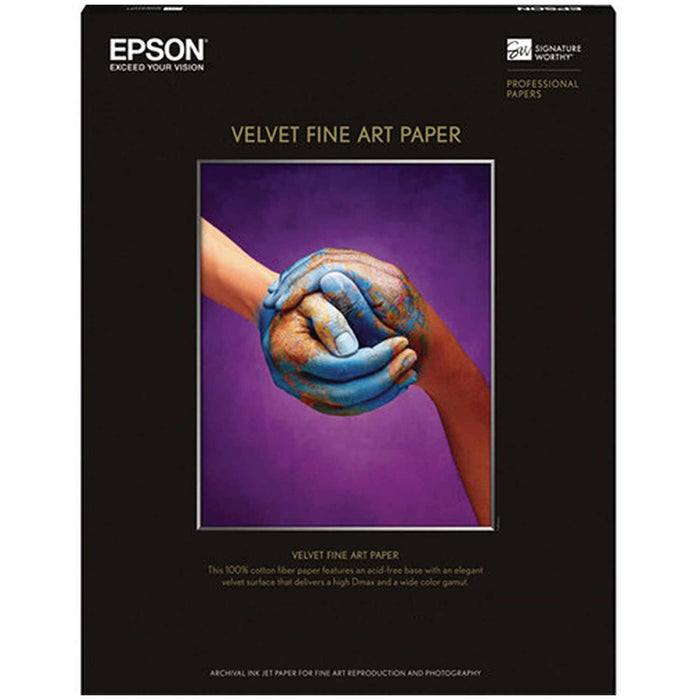 Epson Velvet Fine Art Paper  13" x 19", 20 Shts/pk -S041637