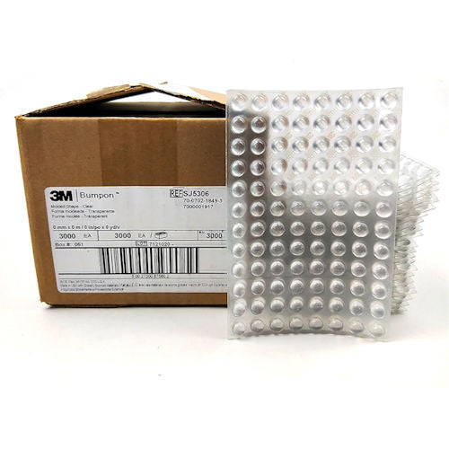 3M Bumpon Protective Products - SJ5306 - 3/8" x 5/32" Clear, 3000/Cs