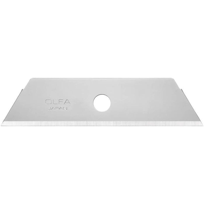 Close-up of Olfa SKB2/10B stainless steel safety knife blades 