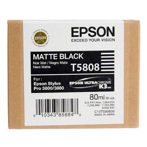 Epson T580800 3800 Matte Black Cartridge 80ml