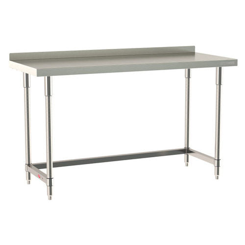 Metro TableWorx 24" x 60" Stainless Steel Work Table – Type 304, 3-Sided Frame with Backsplash - National Hardware Sales Ltd.