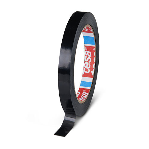 Tesa 4090 9mm x 60yds Tensilized Polypropylene Strapping Tape - Black