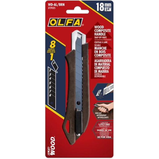 OLFA WD-AL/BRN 18mm Wood Composite Auto-Lock Utility Knife - National Hardware Sales Ltd.