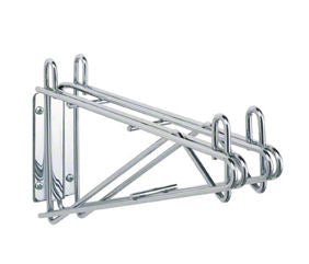 Metro Super Erecta 14" Chrome Direct Wall Mount Double Shelf Support