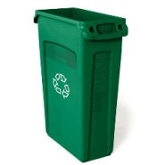 Rubbermaid Slim Jim Recycling Container with Venting Channel - Green