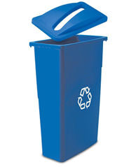 Rubbermaid Slim Jim Container with Paper Recycling Top