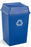 RUBBERMAID Square Recycling Containers -35 Gallon with Paper Slot Lid