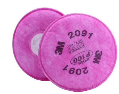 3M P100 Particulate Filters (Pair) 2091