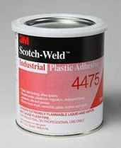 3M Scotch-Weld Industrial Plastic Adhesive 4475 Clear,1 Quart