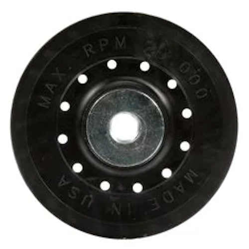 3M Fibre Disc Back-Up Pad With Retainer Nut, black, 5 in x 5/8-11 in (127 mm)