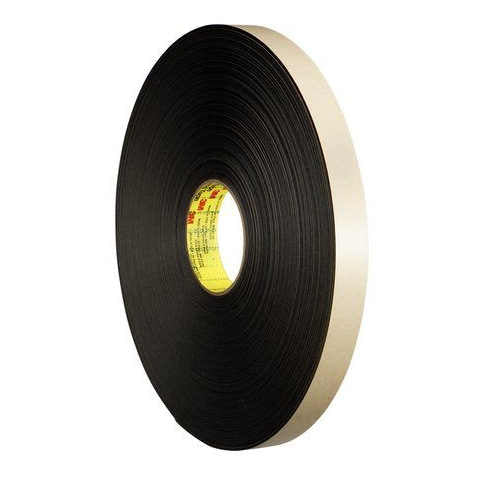 3M 4492B Double Coated Polyethylene Foam Tape Black, 1 in x 72 yd